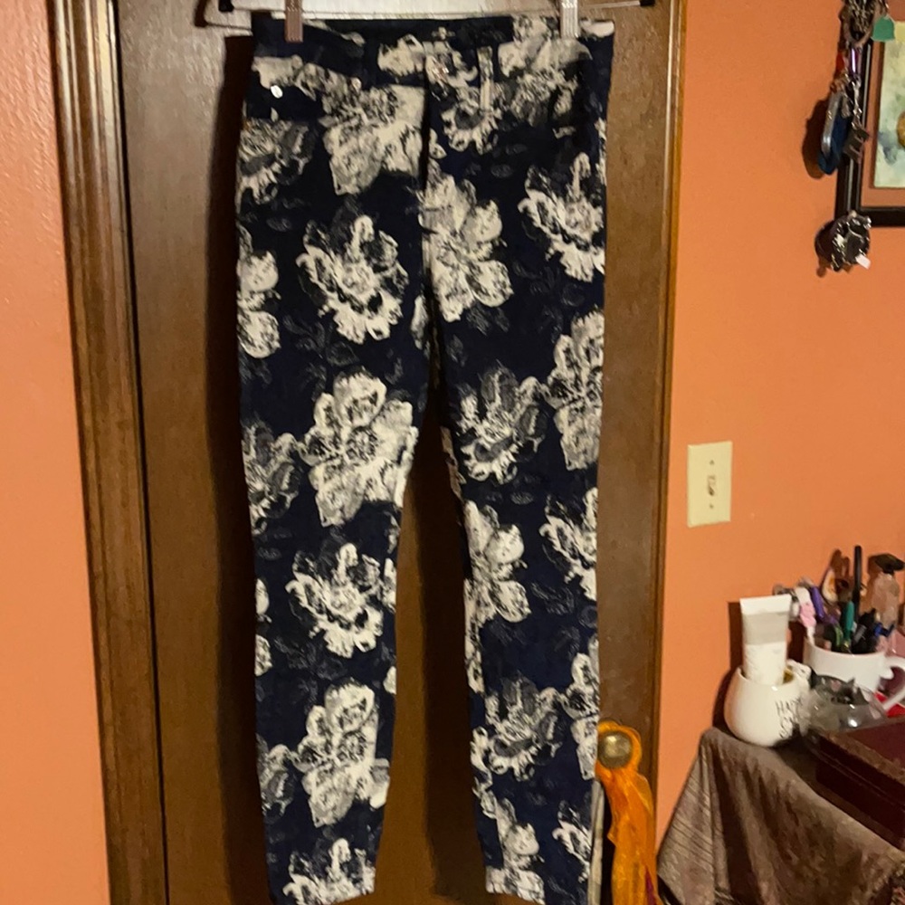 Floral jeans